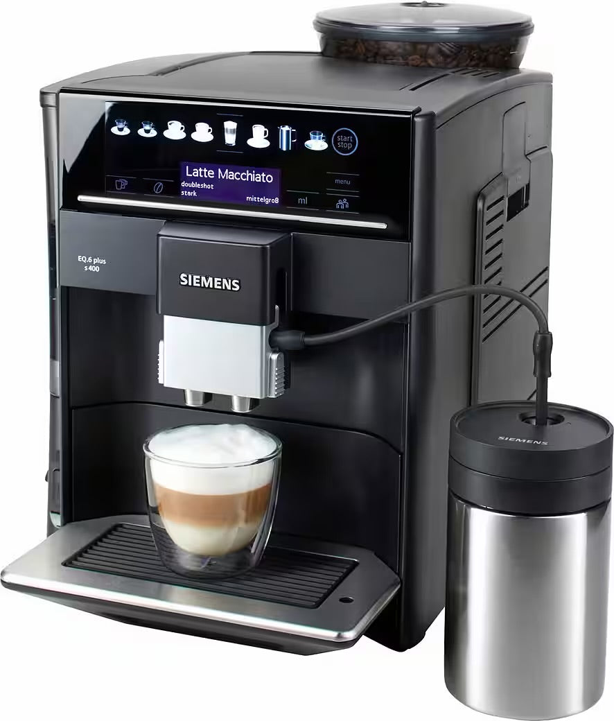 SIEMENS
Kaffeevollautomat EQ6 plus s400 TE654509DE, Doppeltassenfunktion, Keramikmahlwerk