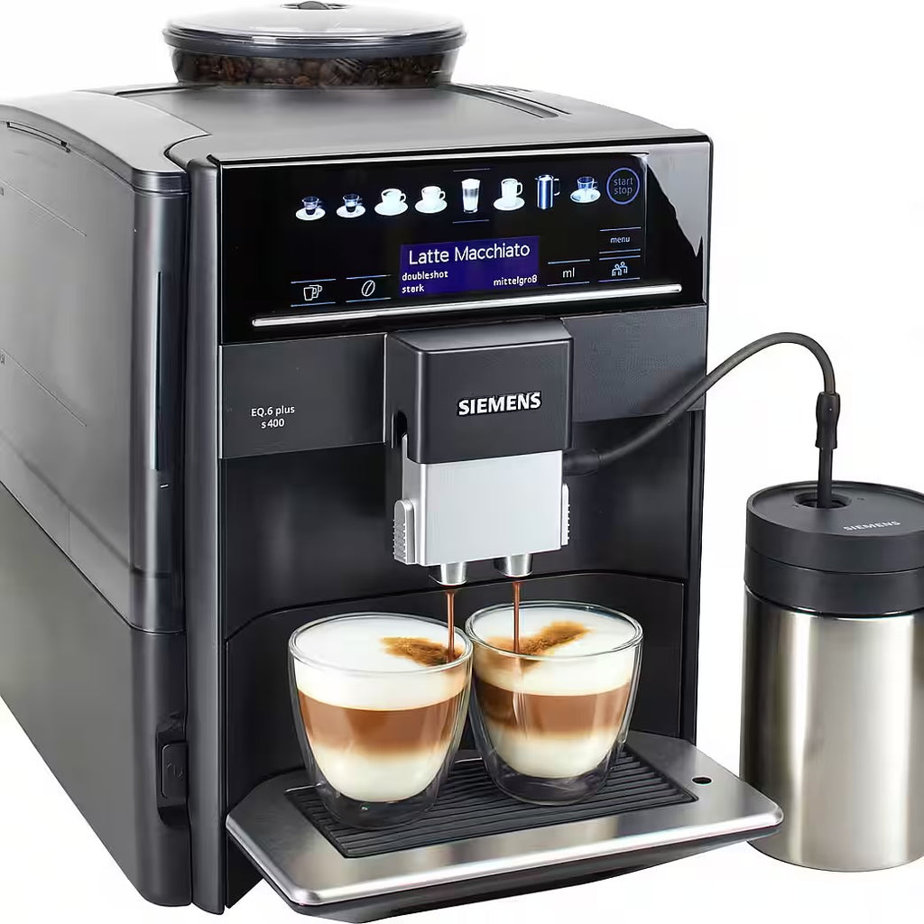 SIEMENS
Kaffeevollautomat EQ6 plus s400 TE654509DE, Doppeltassenfunktion, Keramikmahlwerk
