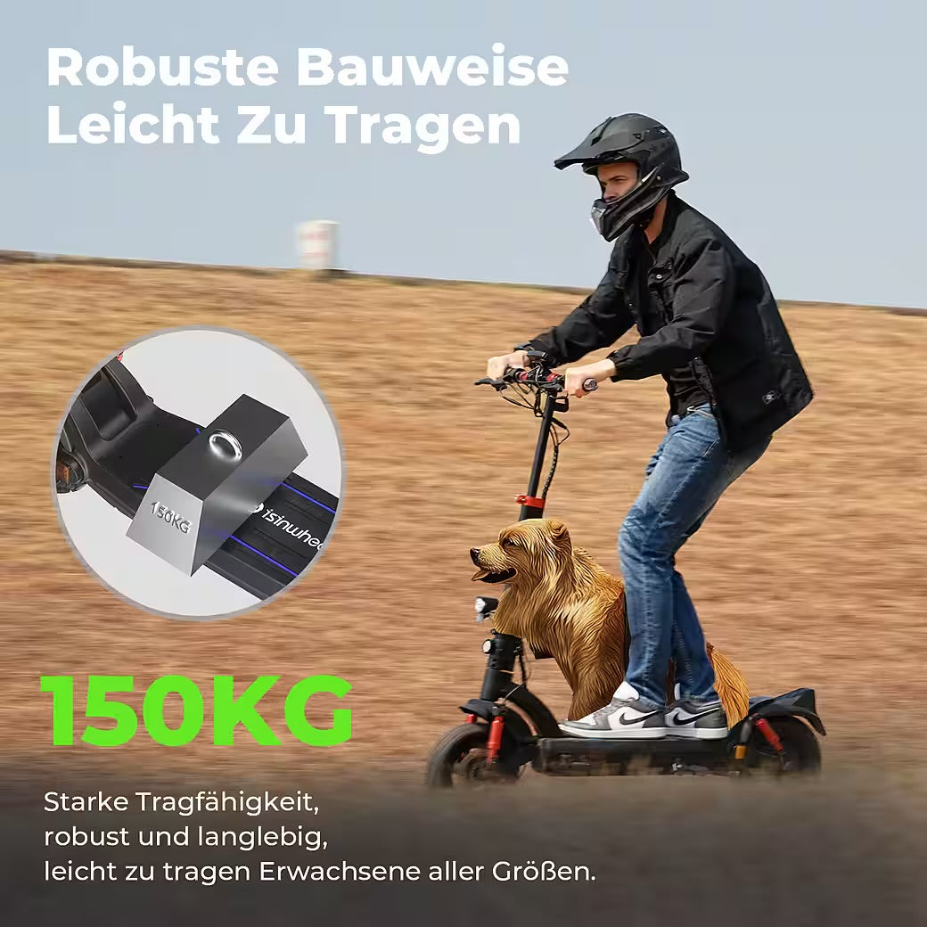 E-Scooter Offroad mit Straßenzulassung (ABE) 11-Zoll-Reifen,80km Reichweite
