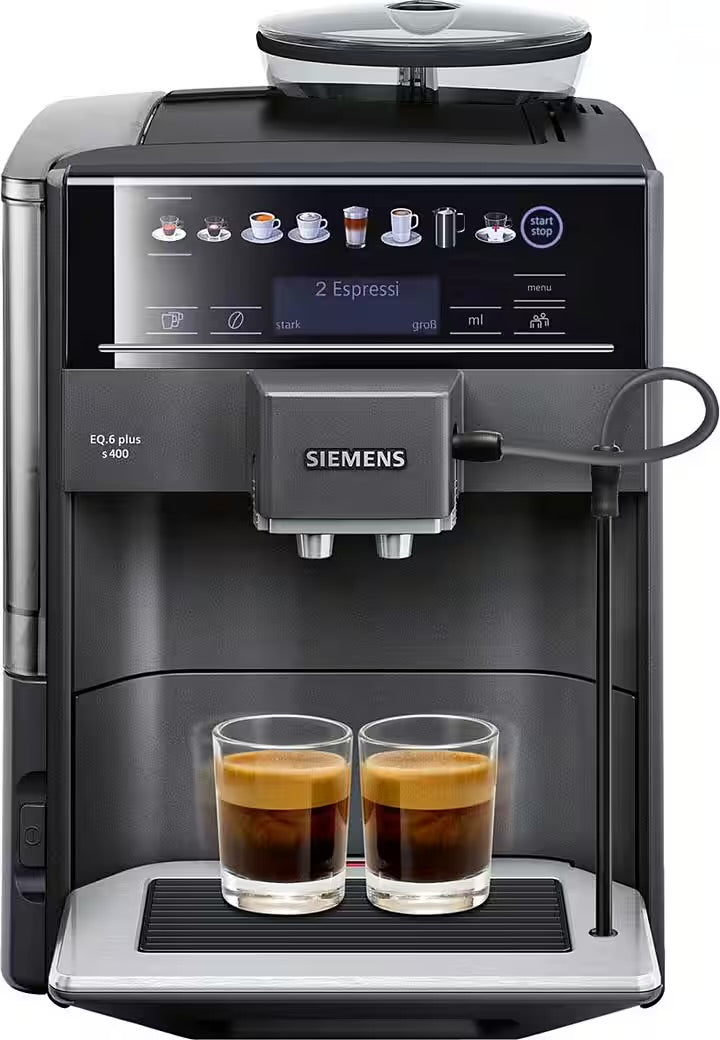 SIEMENS
Kaffeevollautomat EQ6 plus s400 TE654509DE, Doppeltassenfunktion, Keramikmahlwerk