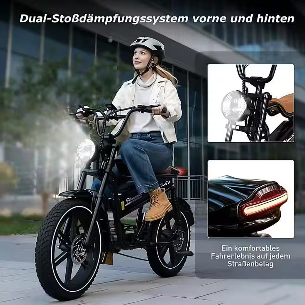 E-Bike EK30 20” x 4,0 fette Reifen MTB, 48V 15AH Removable Battery, NFC