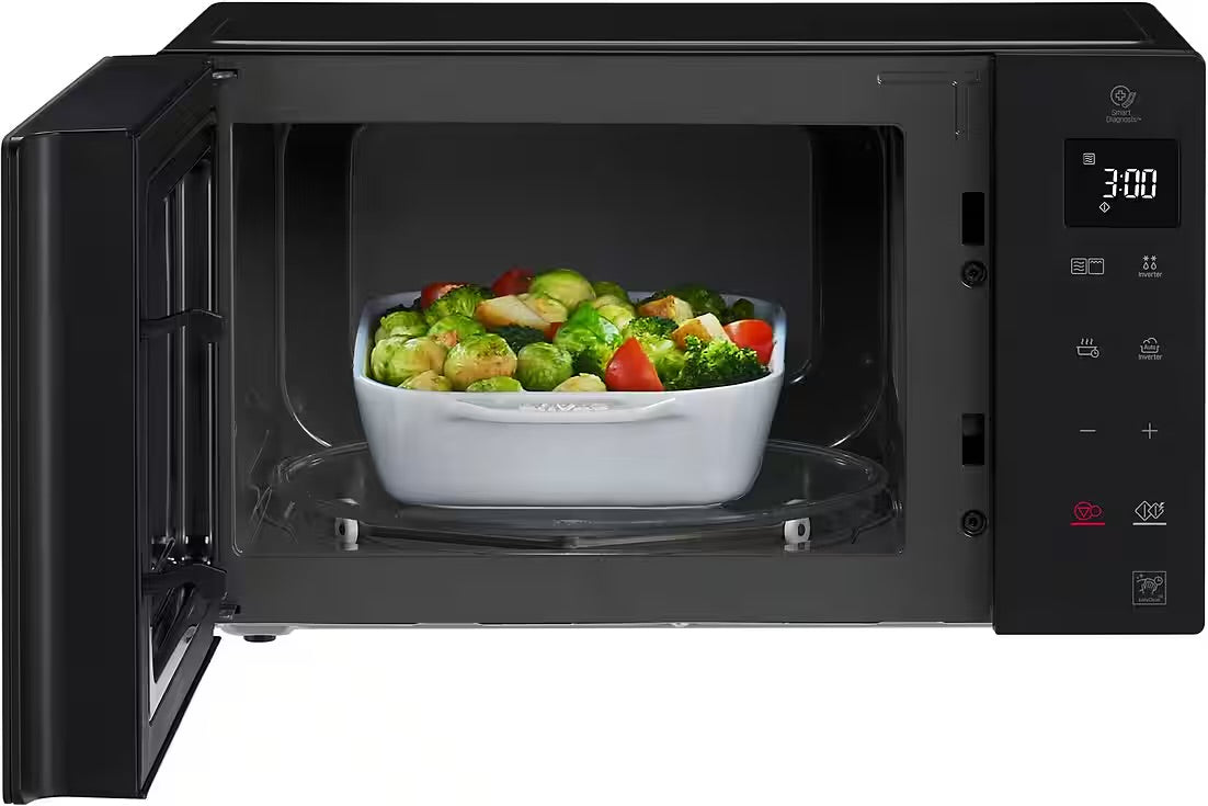 LG Mikrowelle MH 6535 GIS, (25 L, 1000 Watt) mit Quarzgrill, Smart Inverter Technologie & EasyClean